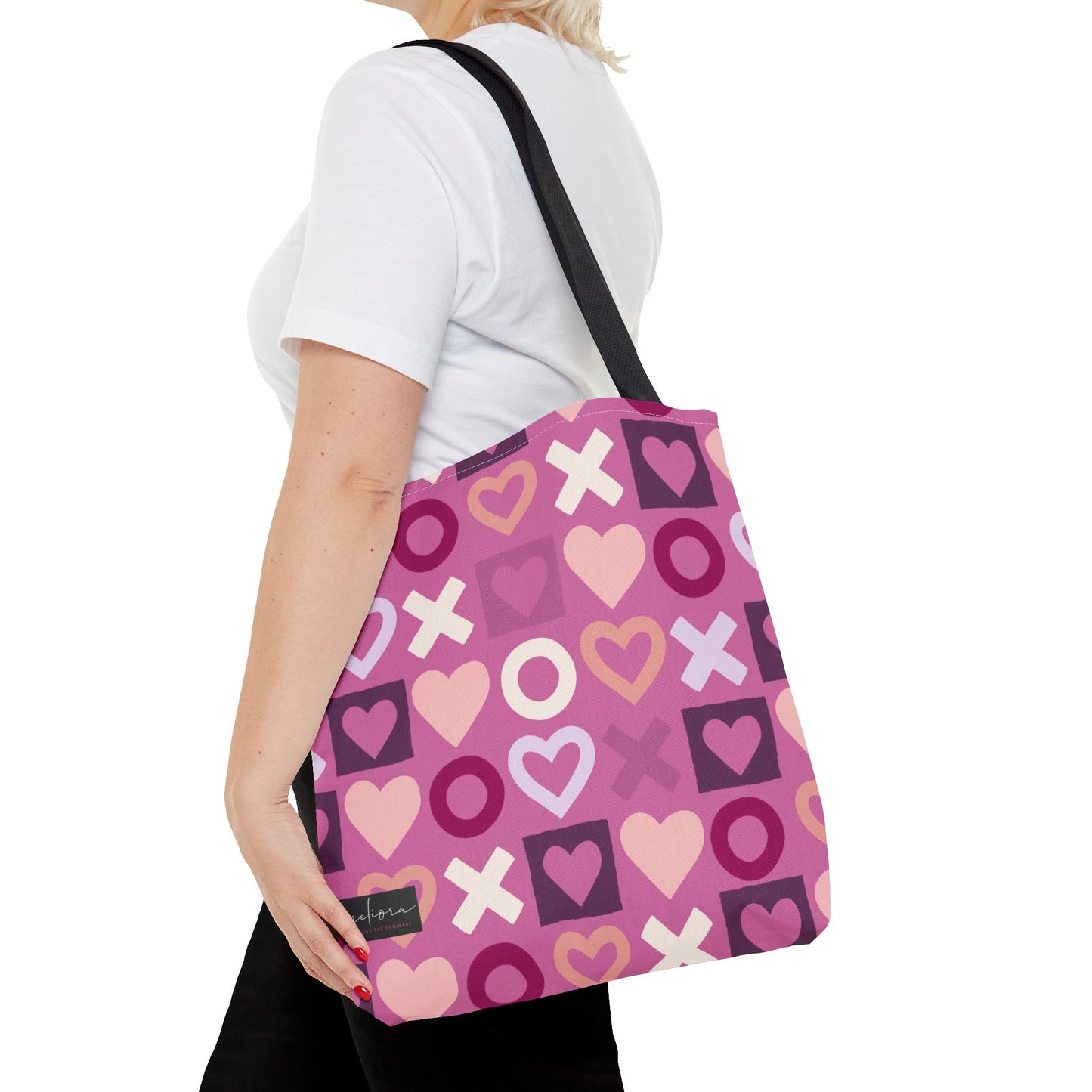 Mother's Day Heart Pattern Tote Bag - Stylish and Practical