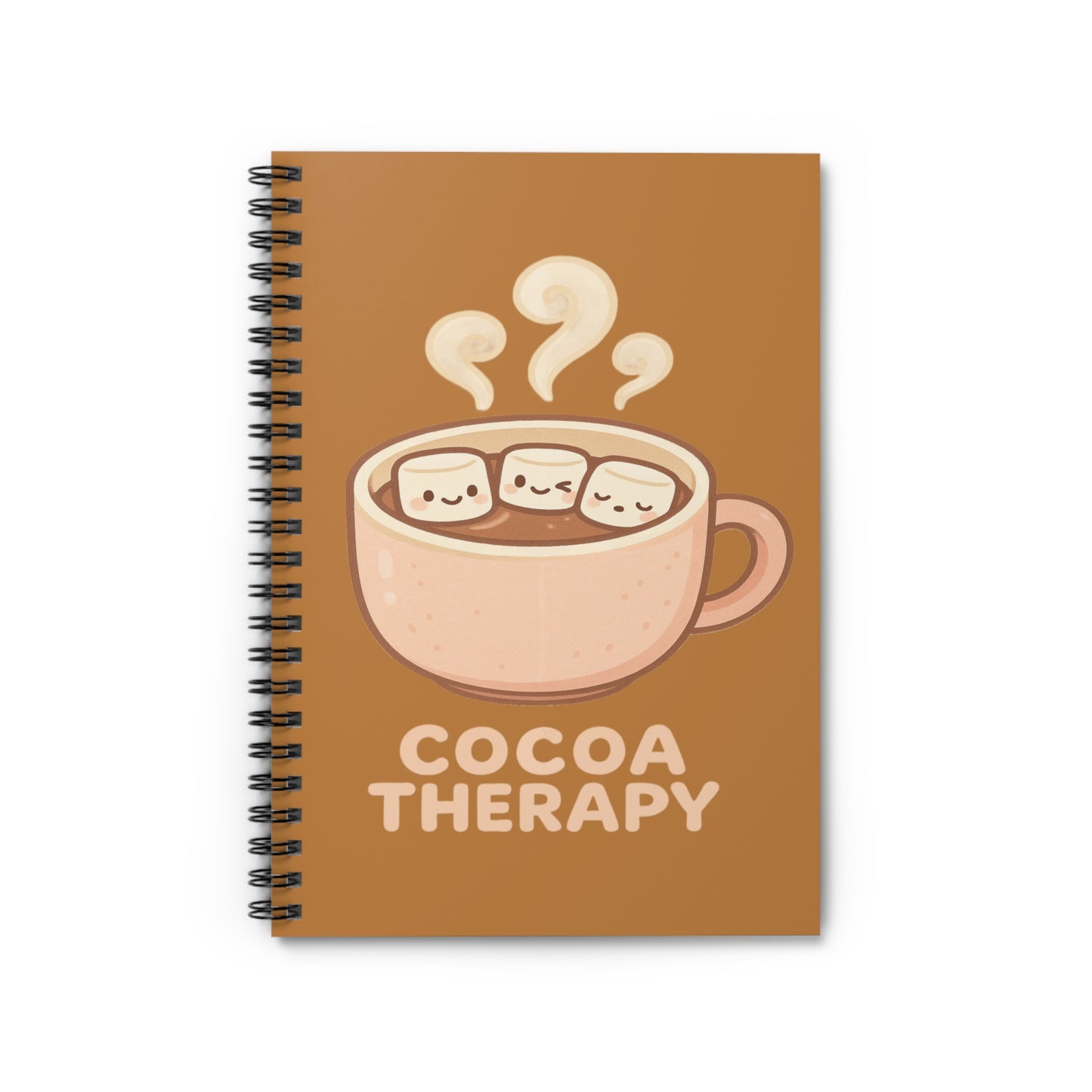 Cocoa Therapy Spiral Notebook - Perfect for Hot Cocoa Lovers, Cute Journal Gift, Cozy Writing, School Supplies, Relaxation Note-taking