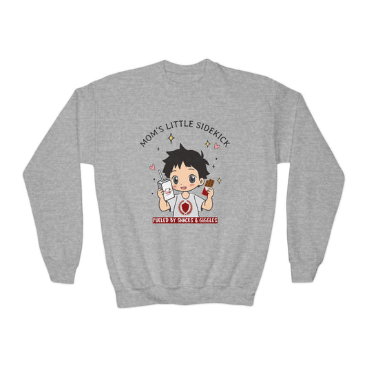 "Mom's Little Sidekick" Crewneck Sweatshirt - Cozy & Fun for Kids - Perfect Gift for Birthdays & Special Occasions