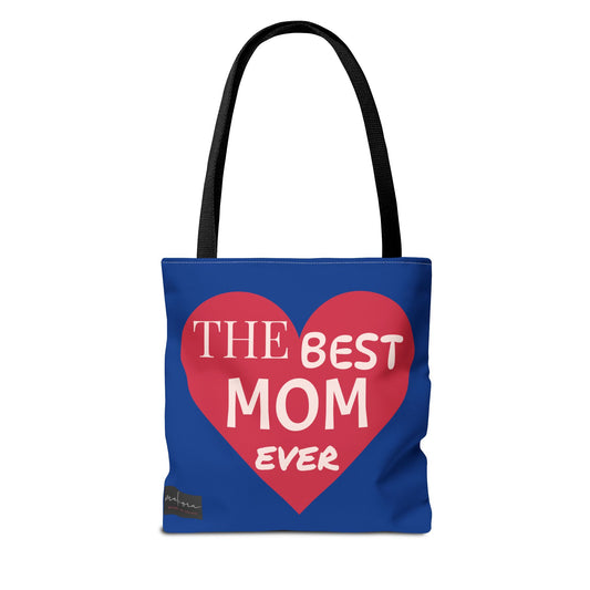 حقيبة توت مفعمة بالحب للأمهات - تصميم "أفضل أم على الإطلاق" و"تيك تاك تو"