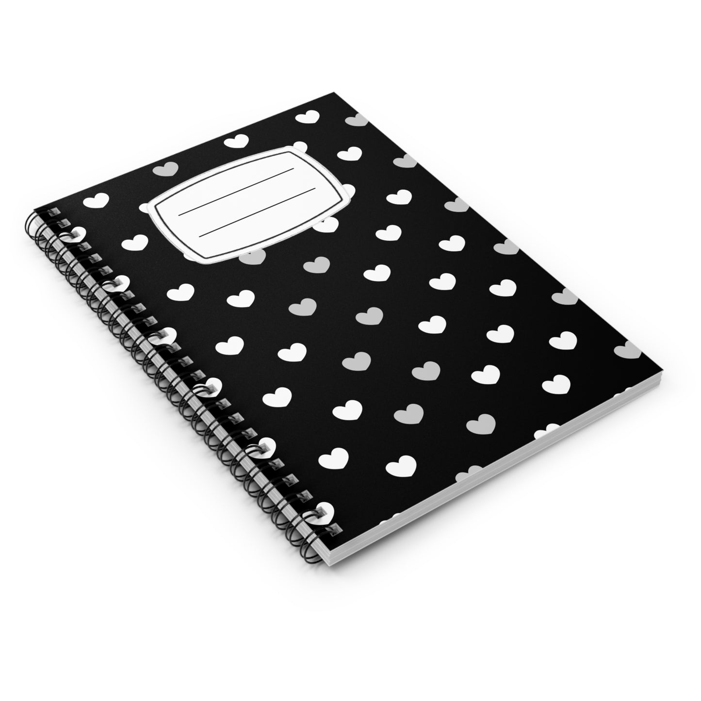 Heart Pattern Spiral Notebook | Cute Journal, Back to School, Gift for Her, Note Taking, Organizing