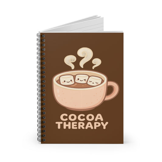 Cocoa Therapy Spiral Notebook - Perfect for Hot Cocoa Lovers, Cute Journal Gift, Cozy Writing, School Supplies, Relaxation Note-taking