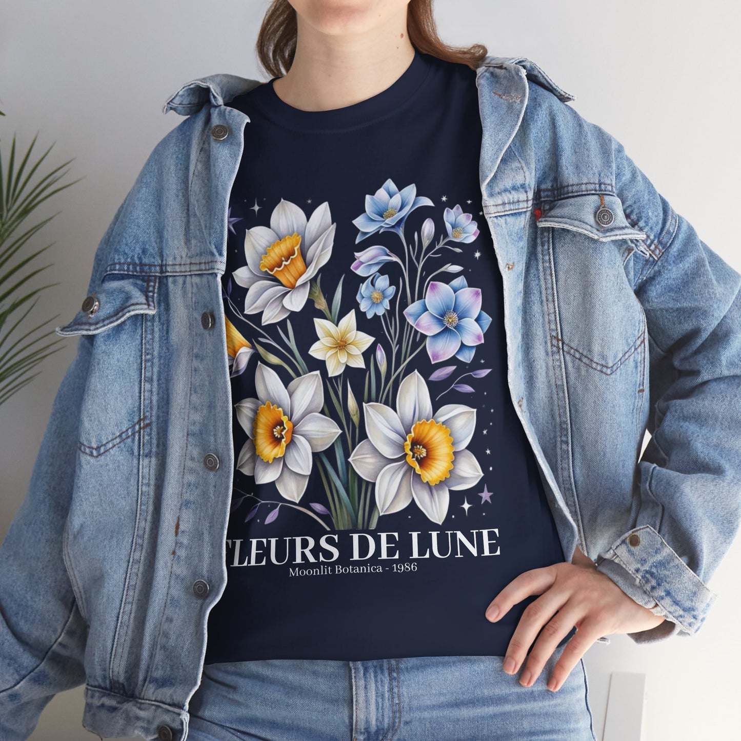 Floral Graphic Tee - Fleurs de Lune, Unisex T-Shirt, Casual Wear, Gift for Garden Lovers, Spring Fashion, Nature Inspired Apparel