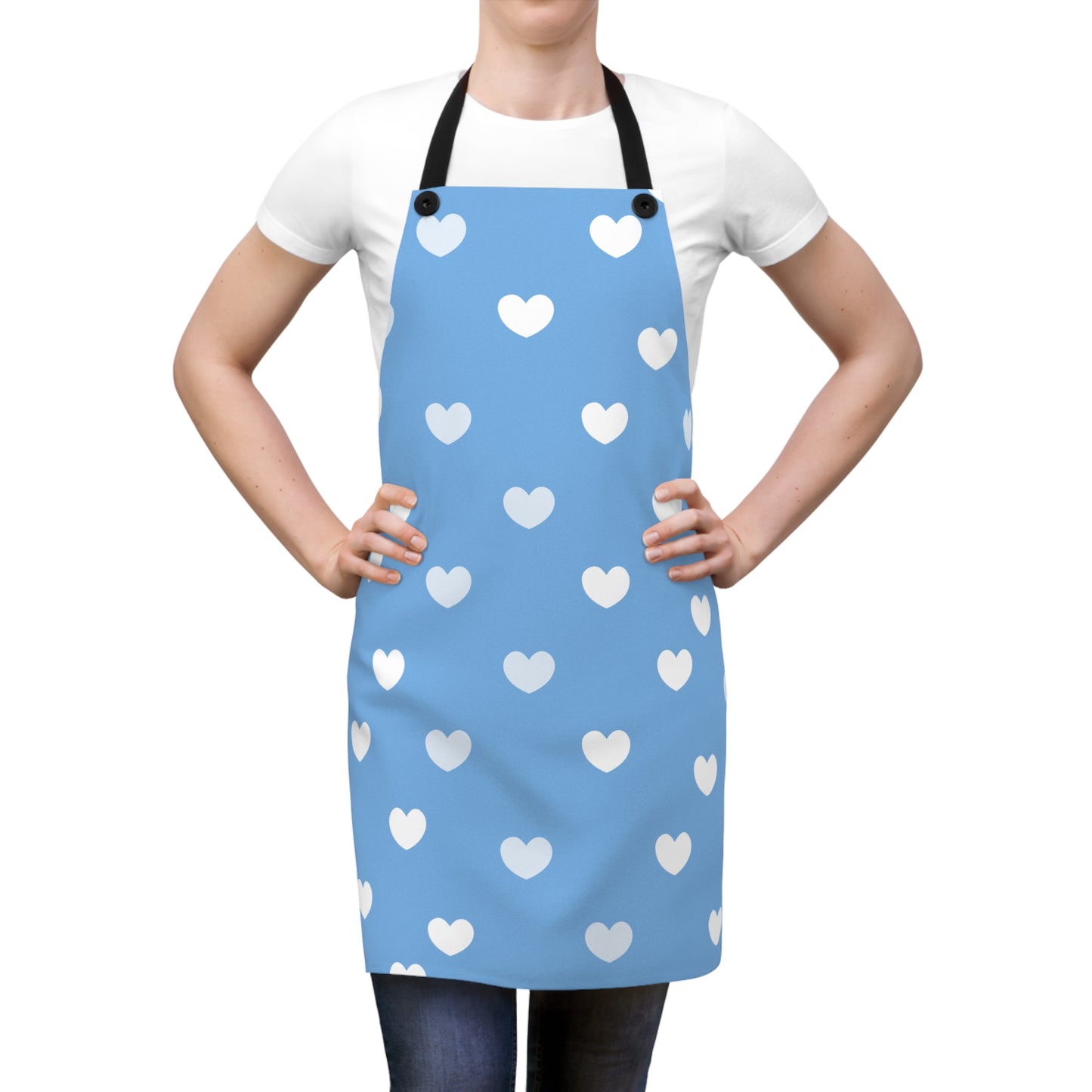 Heart Pattern Yellow Apron | Cute Baking Gift for Home Cooks | Perfect for Mother's Day & Birthdays
