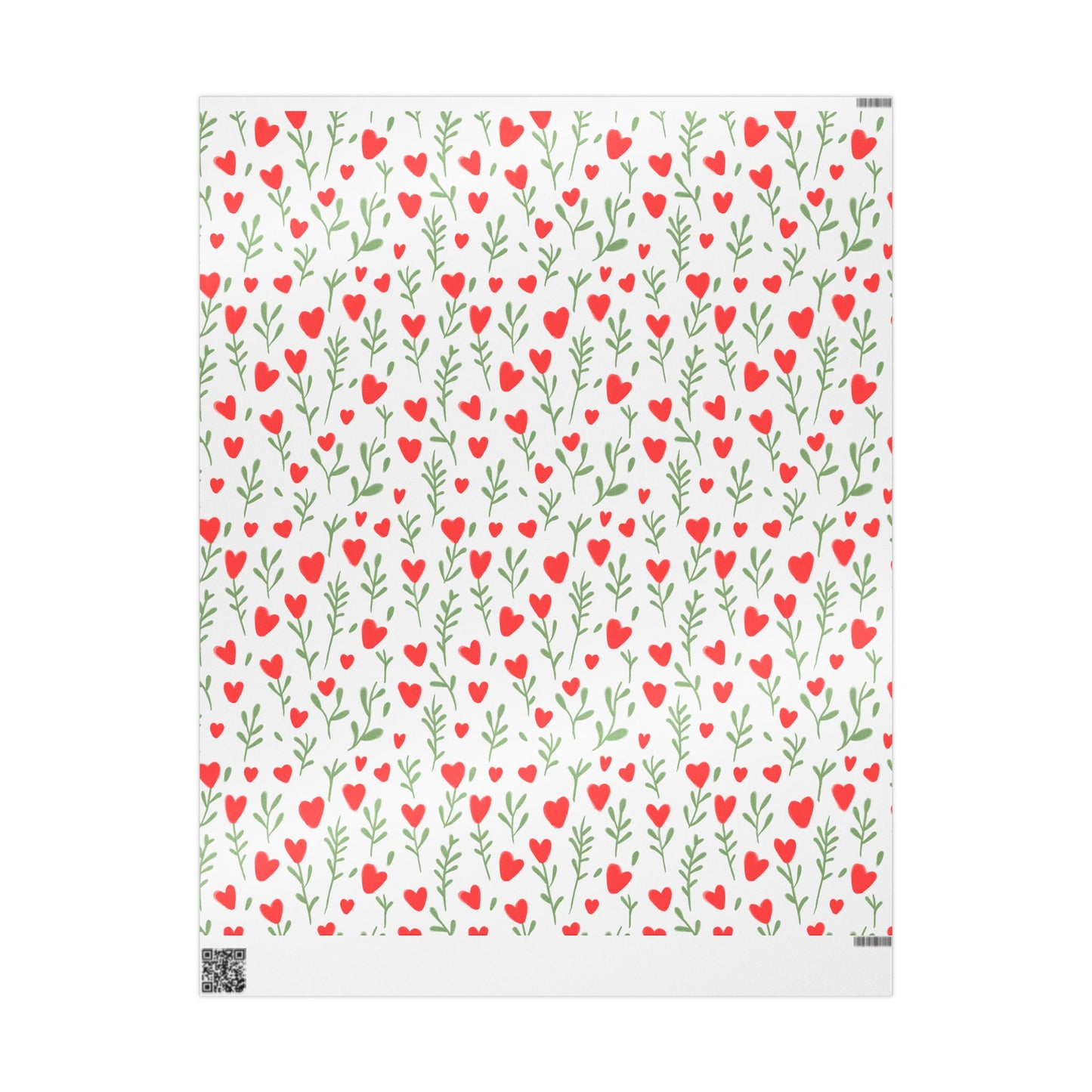 Charming Heart Patterns Gift Wrap, Eco-Friendly Wrapping Paper for Valentine's Day, Birthday, Weddings, Gifts, Floral Decor