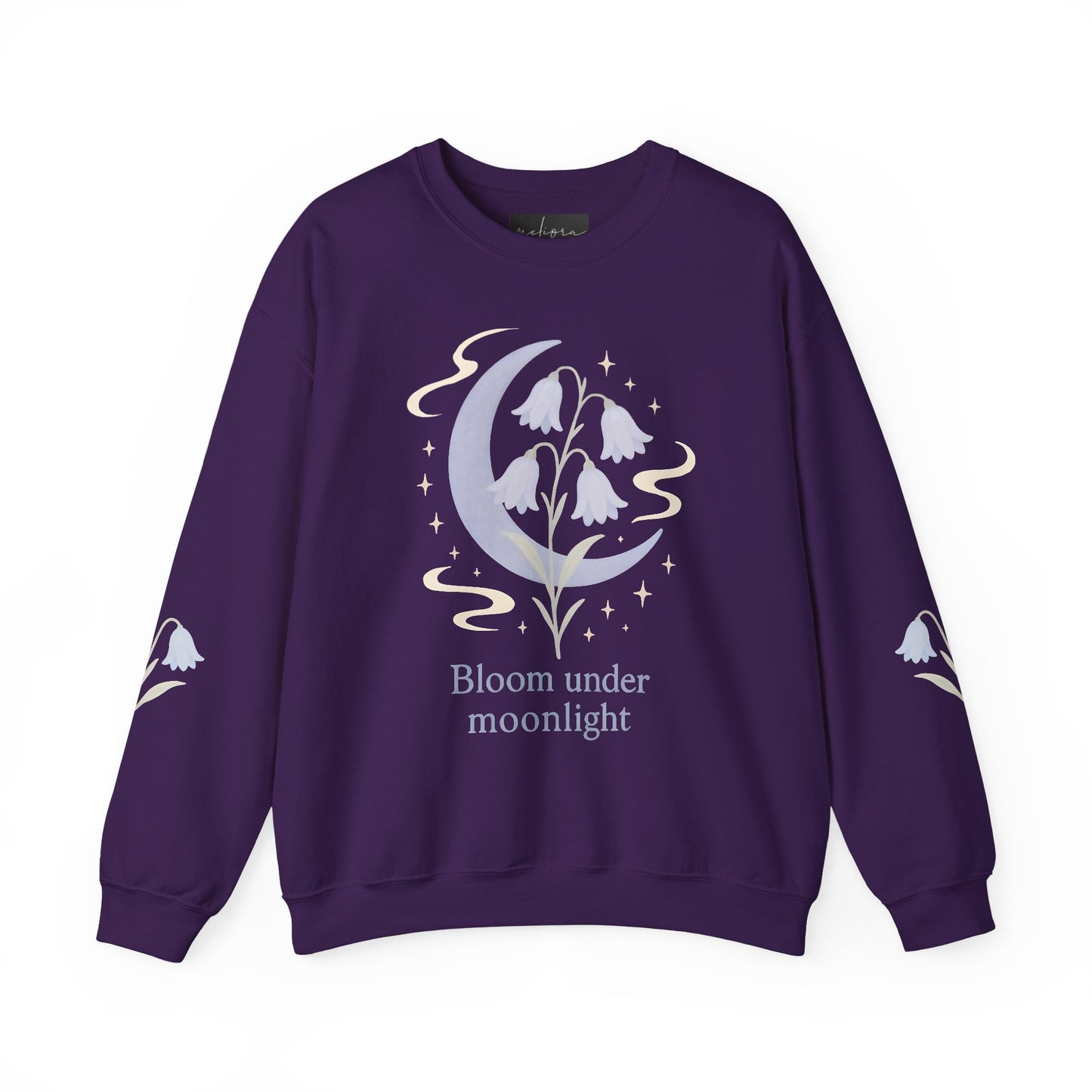 Bluebell flowers- Bloom Under Moonlight Sweatshirt -Heavy Blend Crewneck