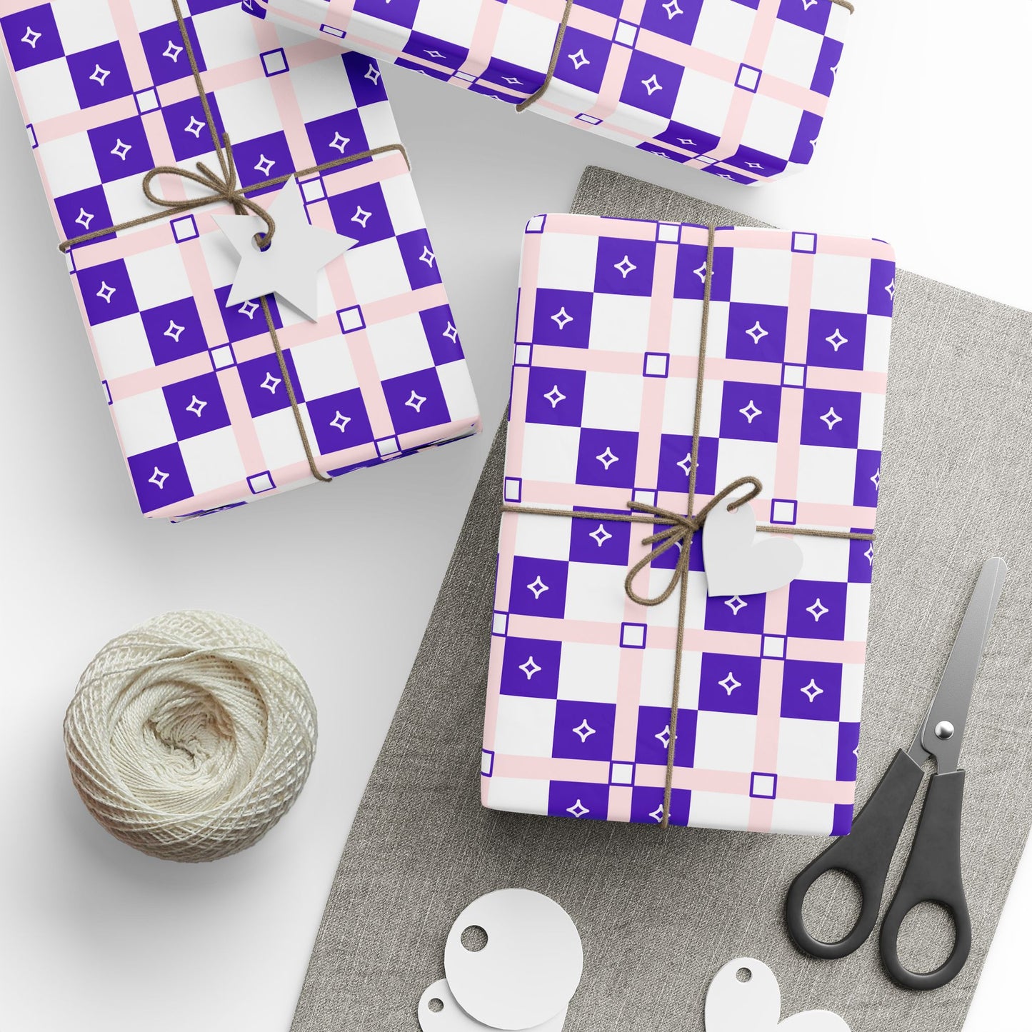 Chic Purple Pattern Wrapping Papers, Gift Wrapping, Party Supplies, Holiday Decor, Eco-Friendly Gift Wrap, Elegant Presentation