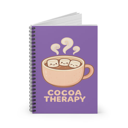 Cocoa Therapy Spiral Notebook - Perfect for Hot Cocoa Lovers, Cute Journal Gift, Cozy Writing, School Supplies, Relaxation Note-taking