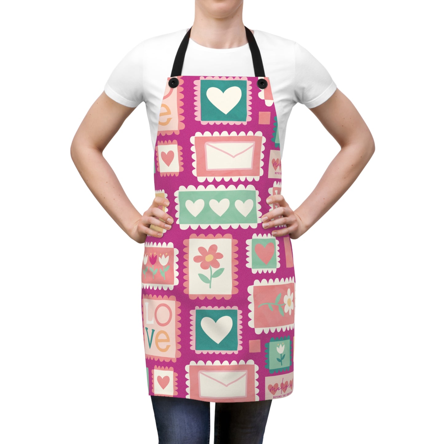 Colorful Love-themed Apron for Baking & Cooking | Perfect Gift for mother’s Day & Cooking Enthusiasts