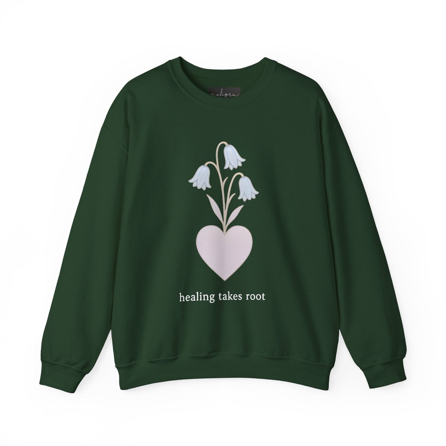 Bluebell flower- Healing Takes Root Sweatshirt - Heavy Blend™ Crewneck for Comfort and Wellness