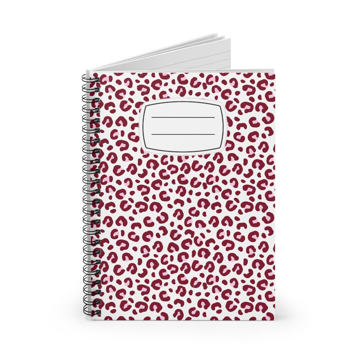 Trendy Leopard Print Spiral Notebook, Journaling, Back to School, Gifts for Her, Cute Stationery, Customizable Notebook