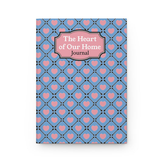 مذكرة قلب منزلنا - دفتر ملاحظات بنقشة قلب للتأمل الذاتي والإهداء