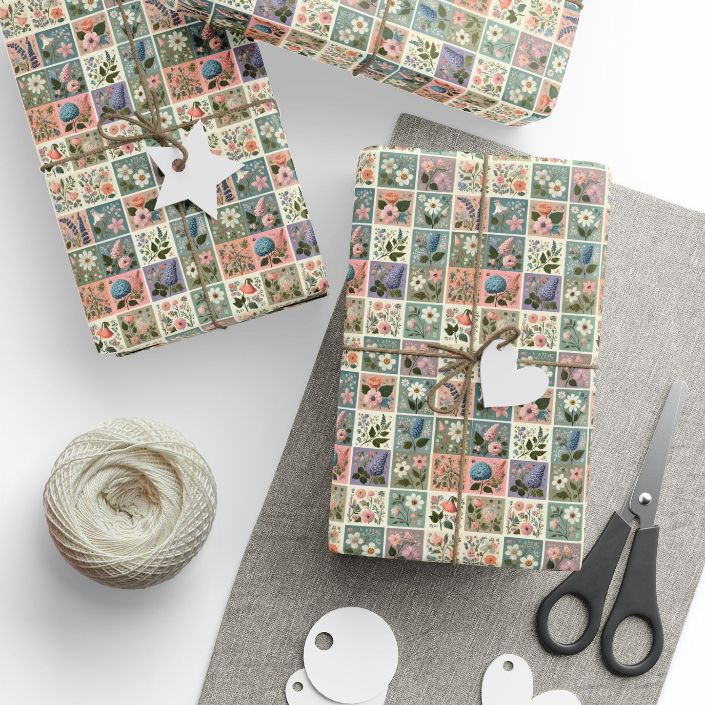 Charming Floral Wrapping Paper, Gift Wrap for Special Occasions, Birthday, Wedding, Holiday, Eco-Friendly Gift Wrapping