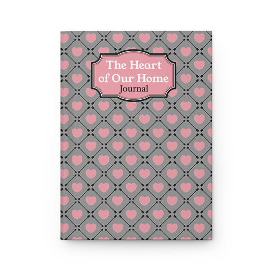 مذكرة قلب منزلنا - دفتر ملاحظات بنقشة قلب للتأمل الذاتي والإهداء