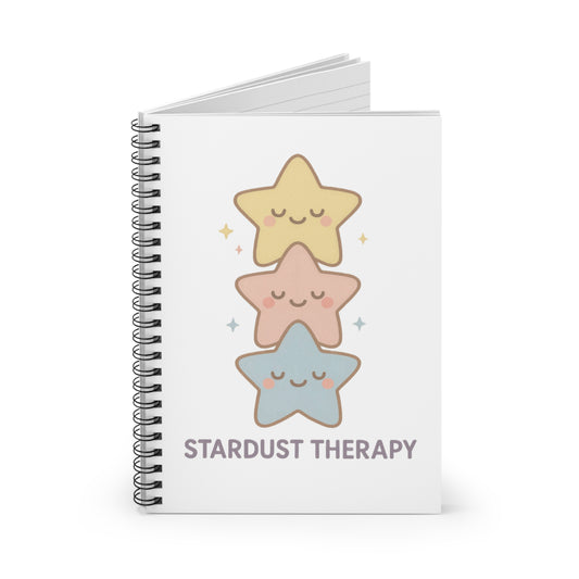 Stardust Therapy Spiral Notebook - Cute Star Design, Journaling, Gift for Students, Mental Health, Inspirational, Note-taking