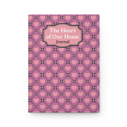 مذكرة قلب منزلنا - دفتر ملاحظات بنقشة قلب للتأمل الذاتي والإهداء للأم
