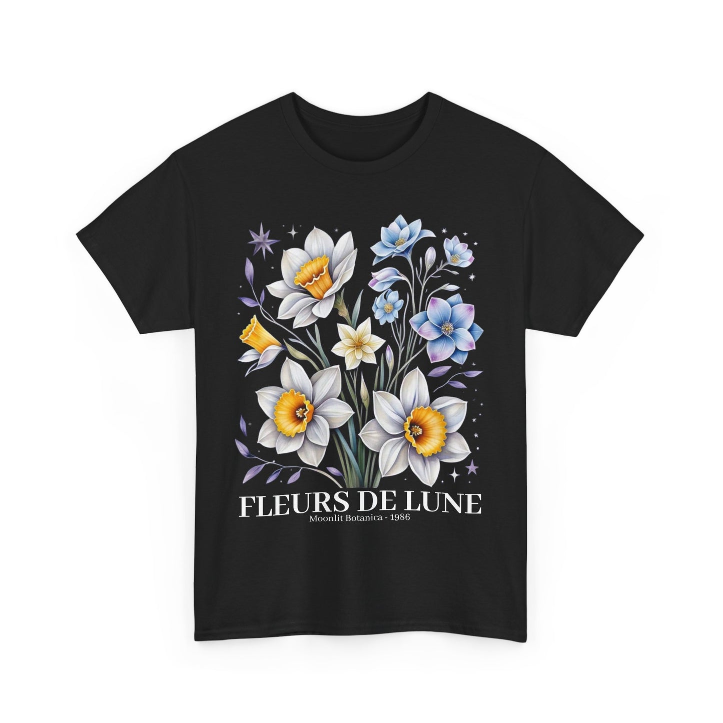 Floral Graphic Tee - Fleurs de Lune, Unisex T-Shirt, Casual Wear, Gift for Garden Lovers, Spring Fashion, Nature Inspired Apparel