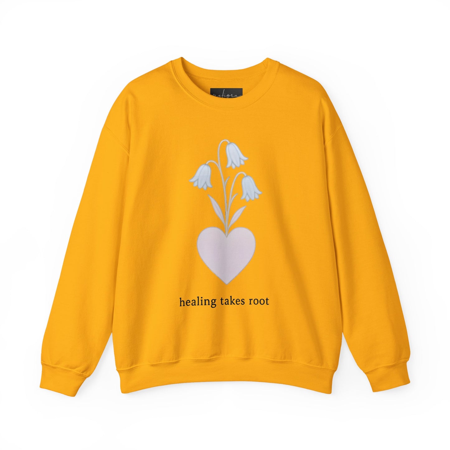 Bluebell flower- Healing Takes Root Sweatshirt - Heavy Blend™ Crewneck for Comfort and Wellness
