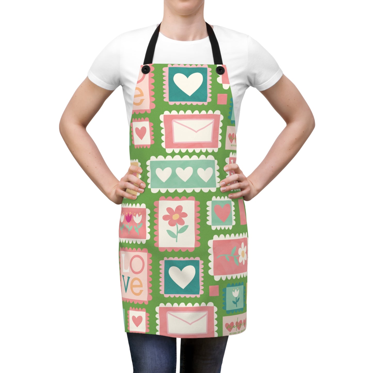 Colorful Love-themed Apron for Baking & Cooking | Perfect Gift for mother’s Day & Cooking Enthusiasts