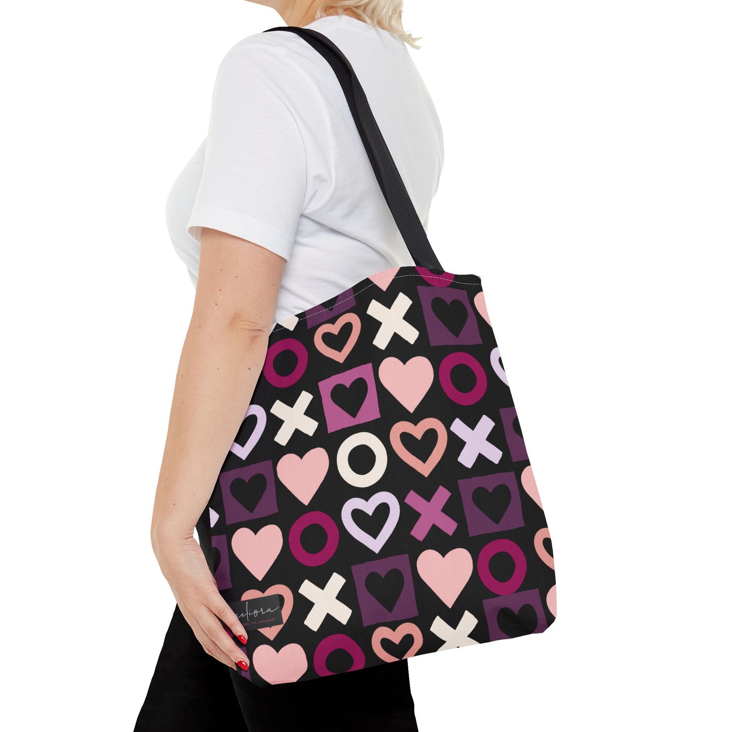 Mother's Day Heart Pattern Tote Bag - Stylish and Practical