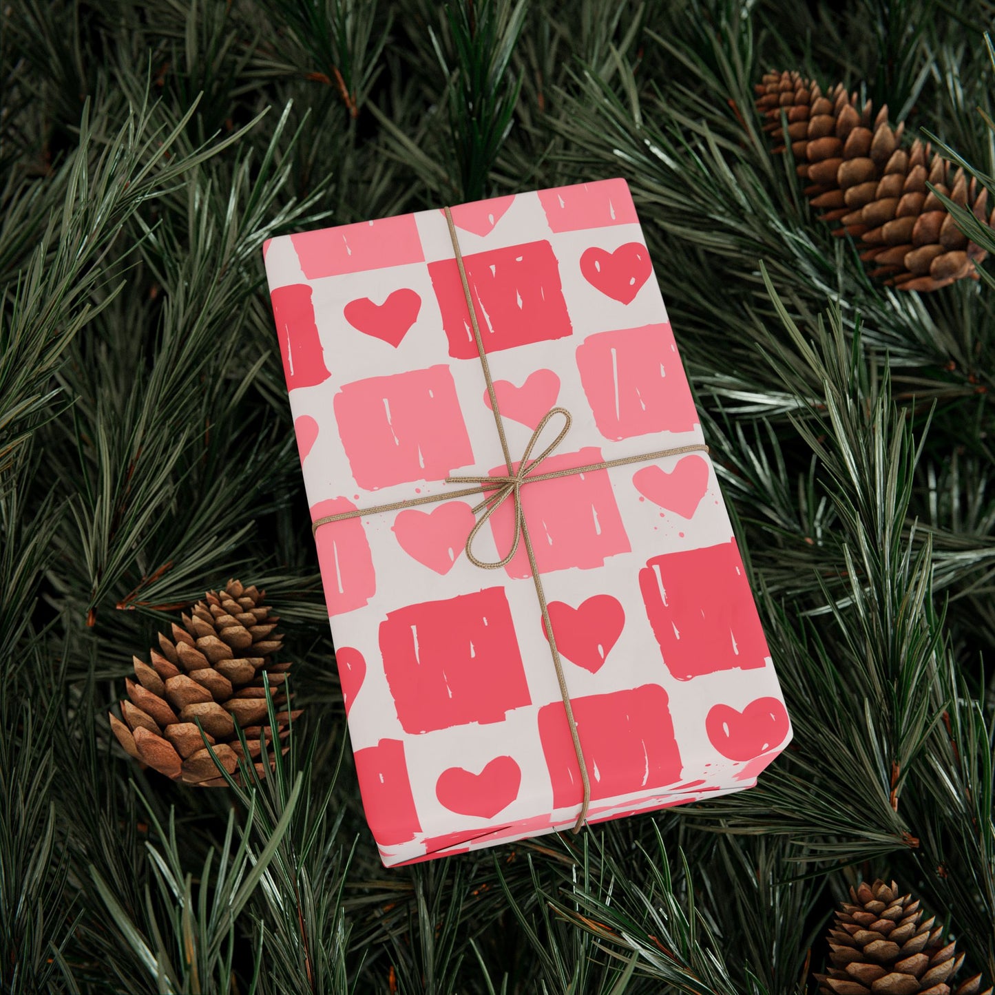 Heart Pattern Wrapping Paper - Valentine's Gift Wrap, Birthday Wrapping, Unique Gift Packaging, Celebration Decor, Eco-Friendly Paper