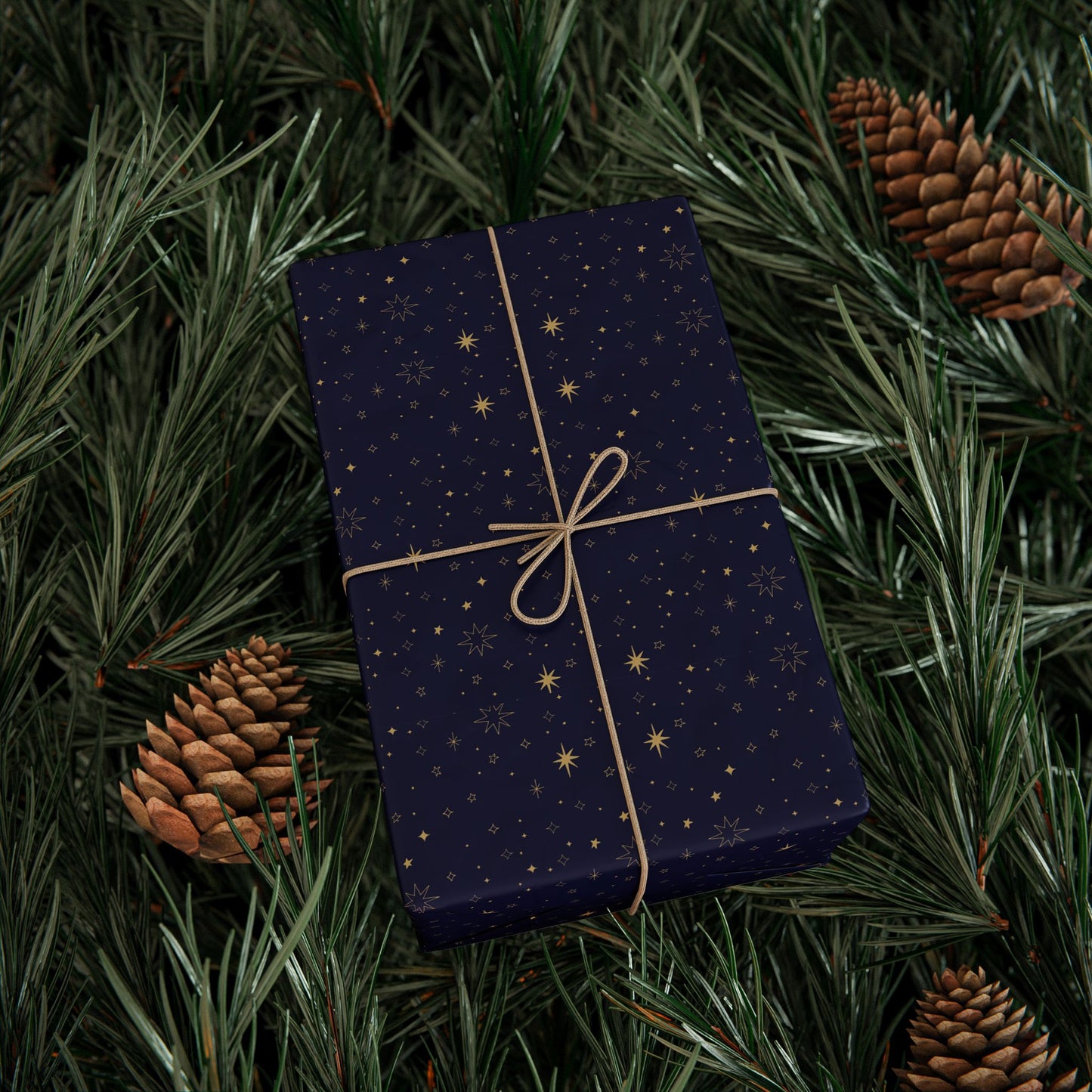 Elegant Starry Night Wrapping Paper, Gift Wrap for Holidays, Birthdays, Christmas, Eco-Friendly Gift Wrap, Festive Paper Rolls