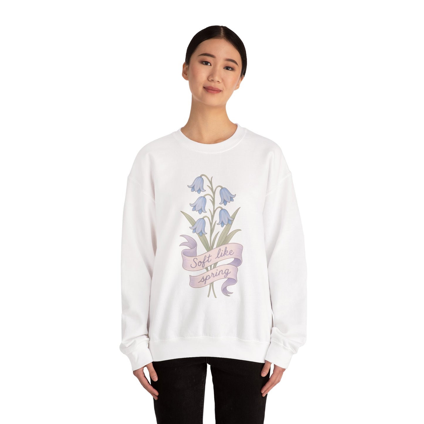 Bluebell flowers- Soft Like Spring Crewneck Sweatshirt | Floral Sweatshirt