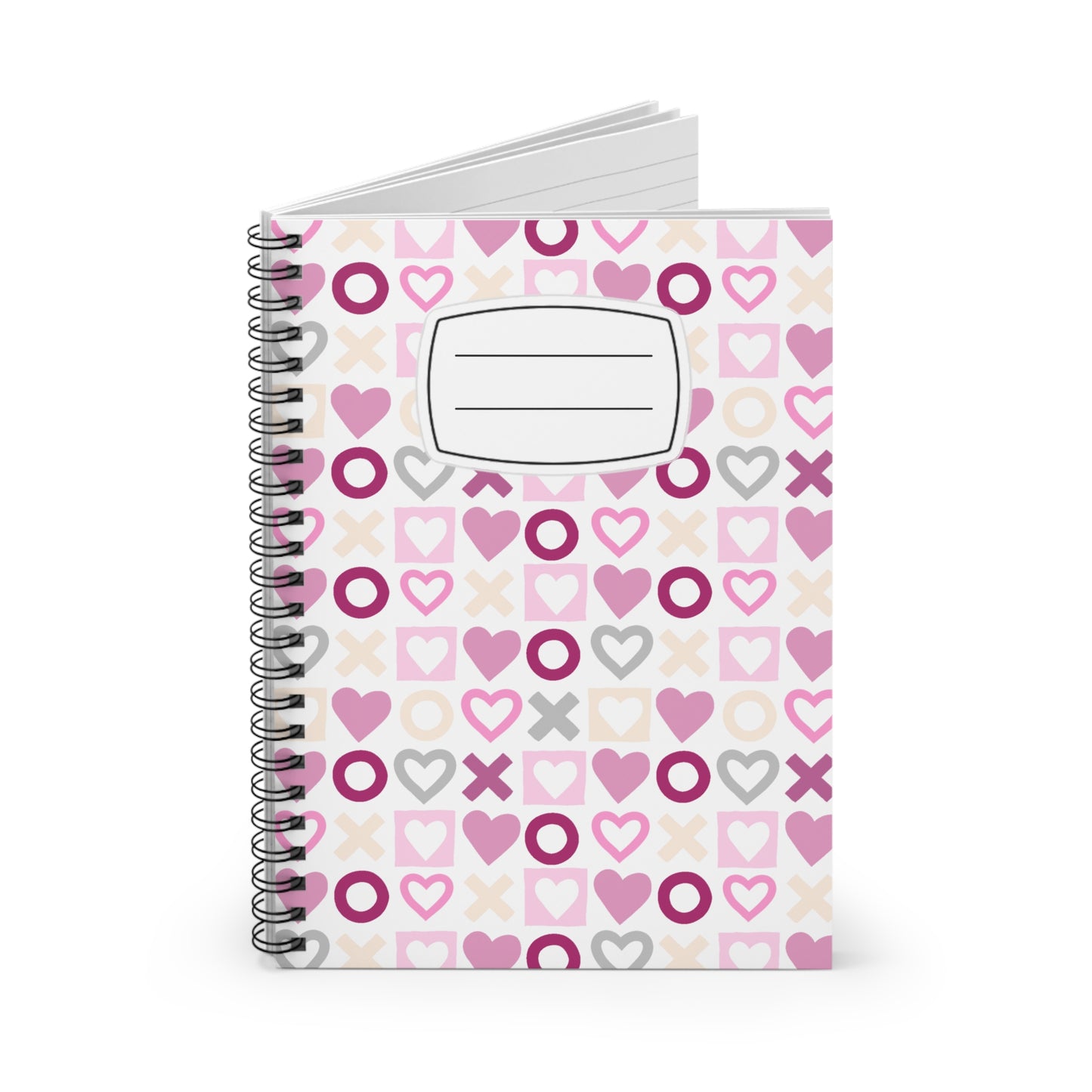 Cute Heart-Themed Spiral Notebook - Perfect for Journaling, Note-taking, Gifts, Valentine's Day, Student Supplies