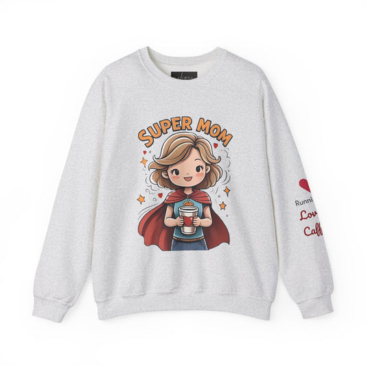 Super Mom Crewneck Sweatshirt - Cozy Gift for Moms, Perfect for Mother's Day