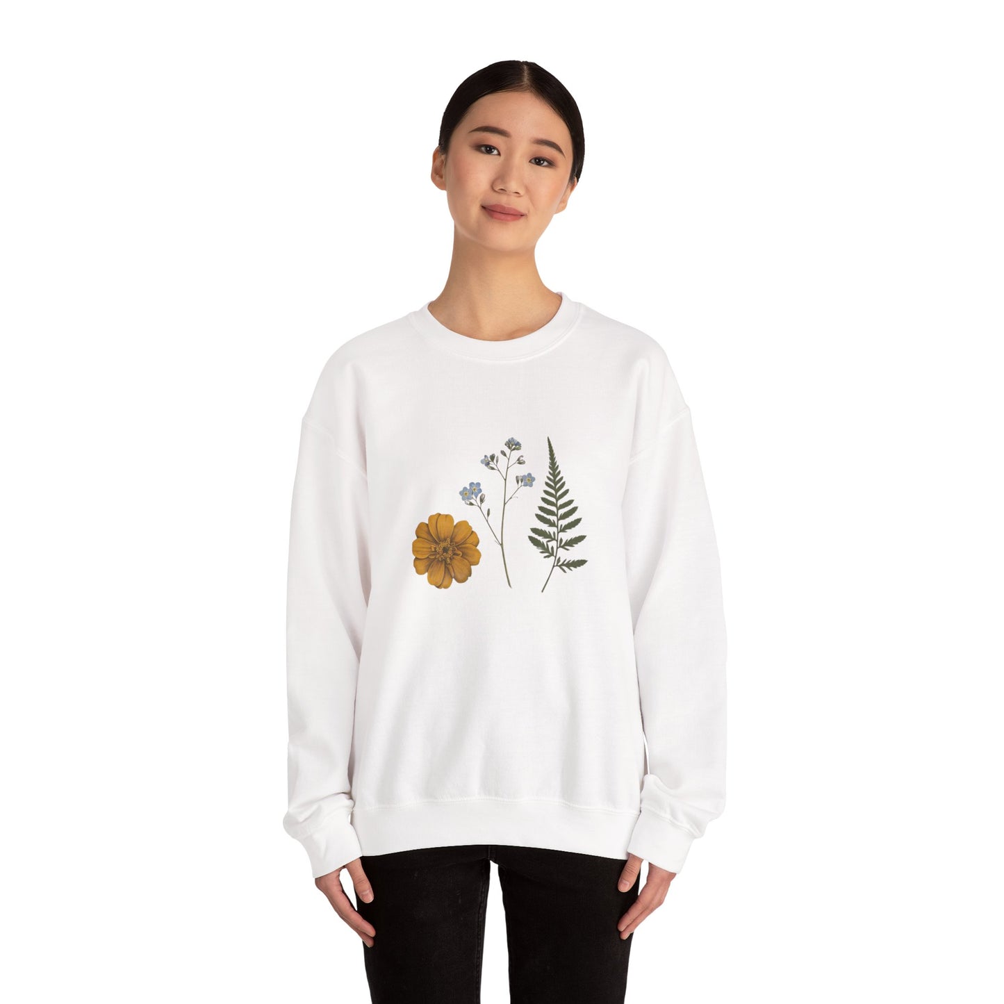 Floral Nature Crewneck Sweatshirt - Cozy Unisex Sweatshirt for Spring, Plant Lover Gift, Casual Outfit, Everyday Wear
