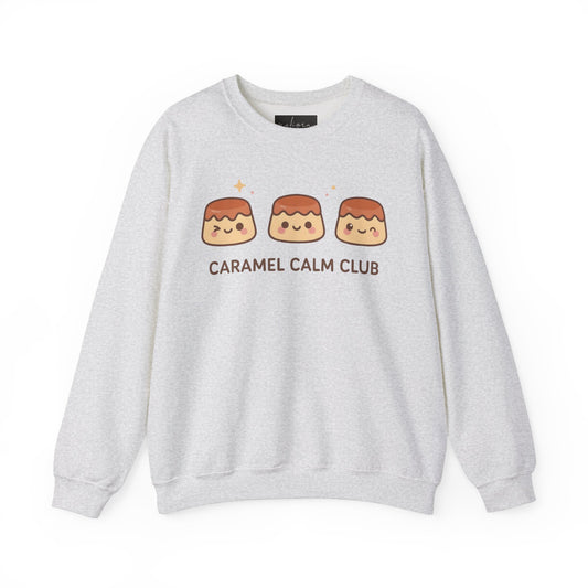 Caramel Calm Club Crewneck Sweatshirt - Cozy Sweatshirt for Relaxation