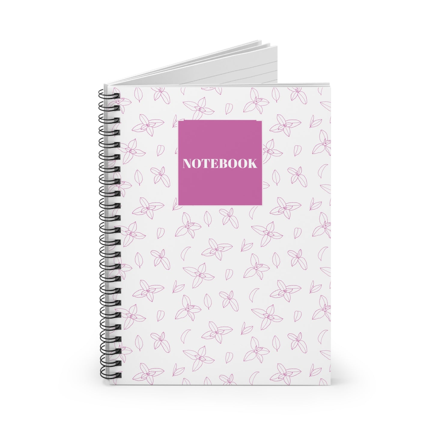 Floral Spiral Notebook - Ruled Line for Notes & Journaling
