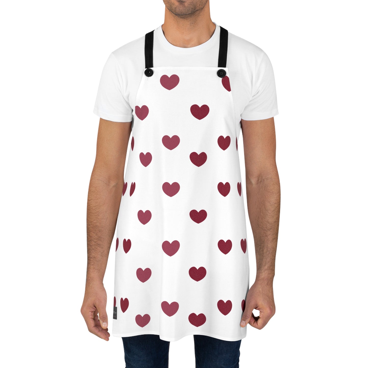 Heart Pattern Yellow Apron | Cute Baking Gift for Home Cooks | Perfect for Mother's Day & Birthdays