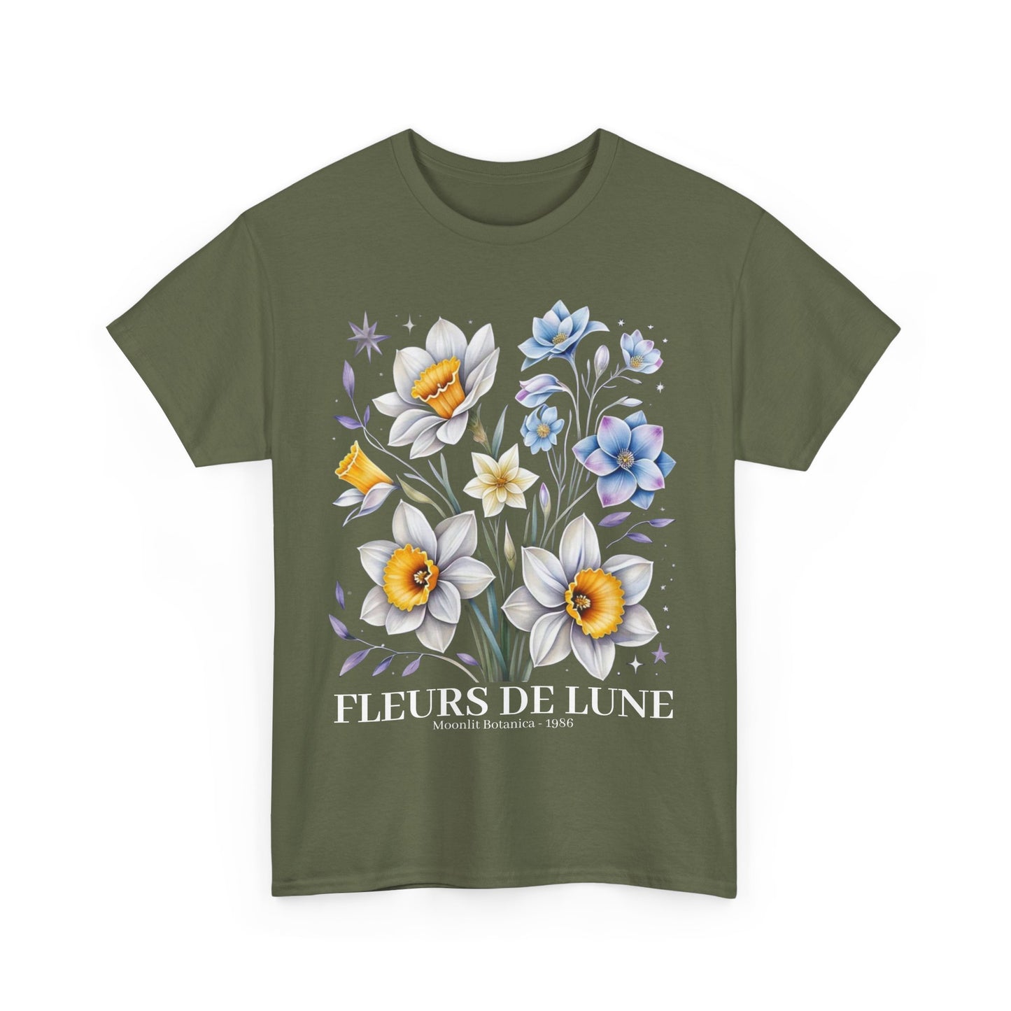 Floral Graphic Tee - Fleurs de Lune, Unisex T-Shirt, Casual Wear, Gift for Garden Lovers, Spring Fashion, Nature Inspired Apparel