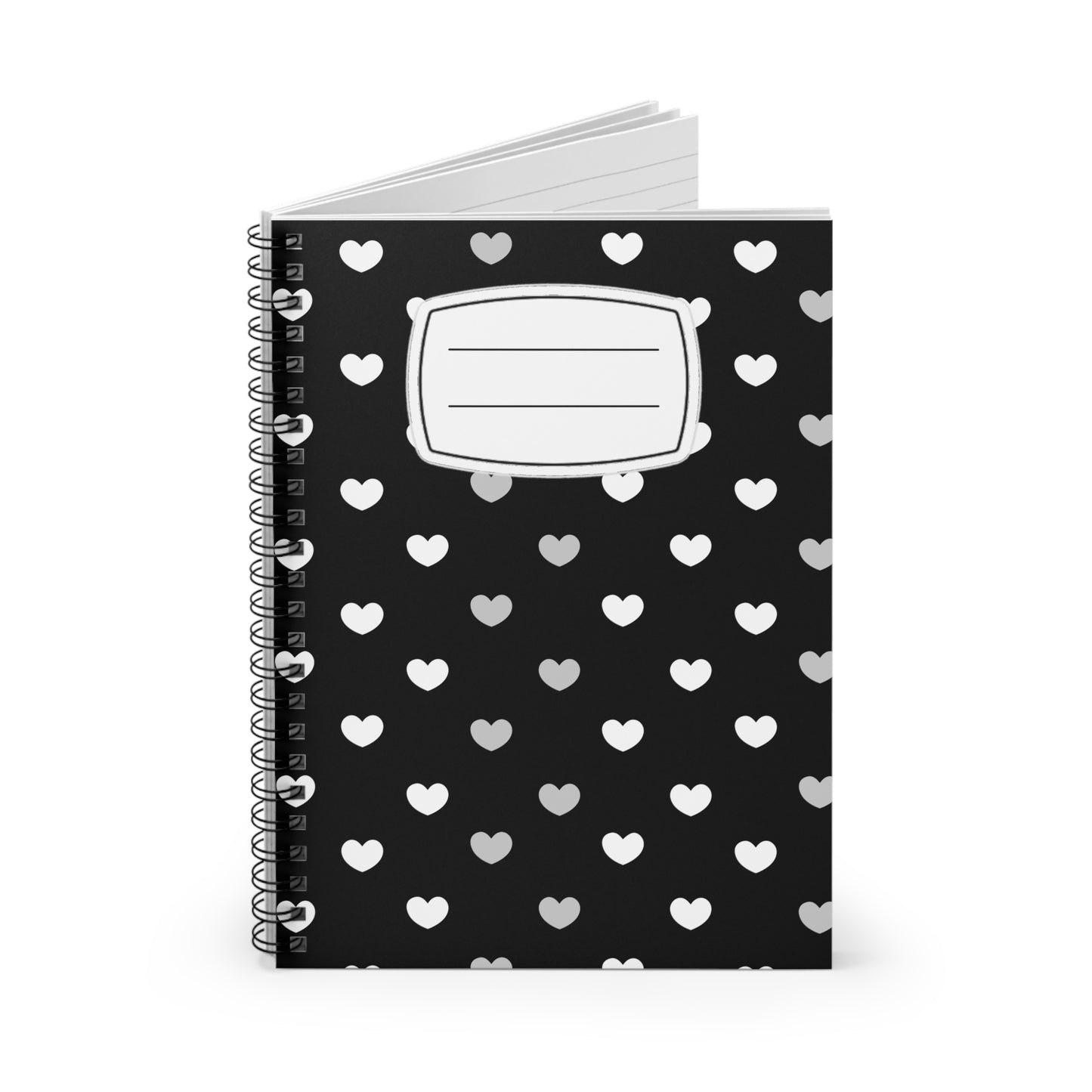 Heart Pattern Spiral Notebook | Cute Journal, Back to School, Gift for Her, Note Taking, Organizing