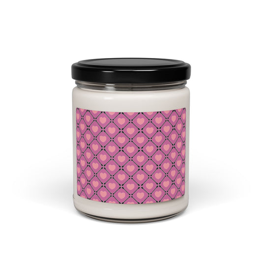Heart Pattern Scented Soy Candle - 9oz