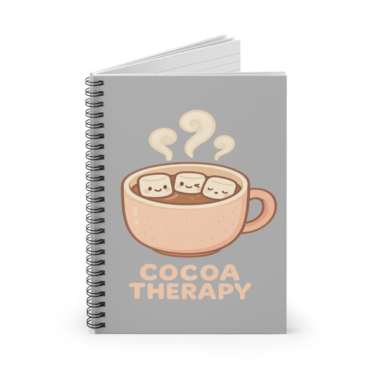 Cocoa Therapy Spiral Notebook - Perfect for Hot Cocoa Lovers, Cute Journal Gift, Cozy Writing, School Supplies, Relaxation Note-taking