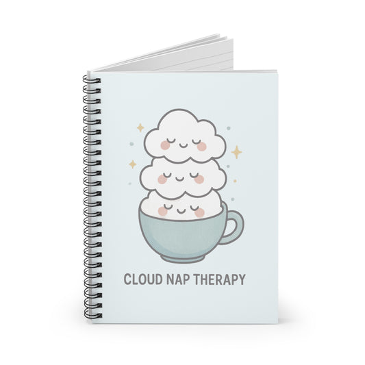 Cute Cloud Nap Therapy Spiral Notebook, Journaling Gift, School Supplies, Stationery for Kids, Cozy Cloud Design, Self-Care Essentials