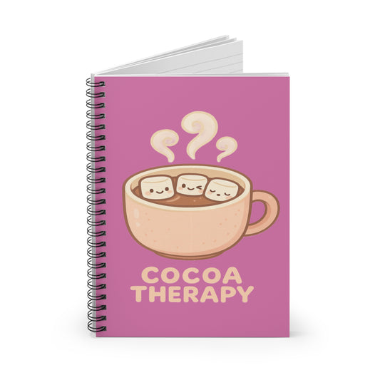 Cocoa Therapy Spiral Notebook - Perfect for Hot Cocoa Lovers, Cute Journal Gift, Cozy Writing, School Supplies, Relaxation Note-taking
