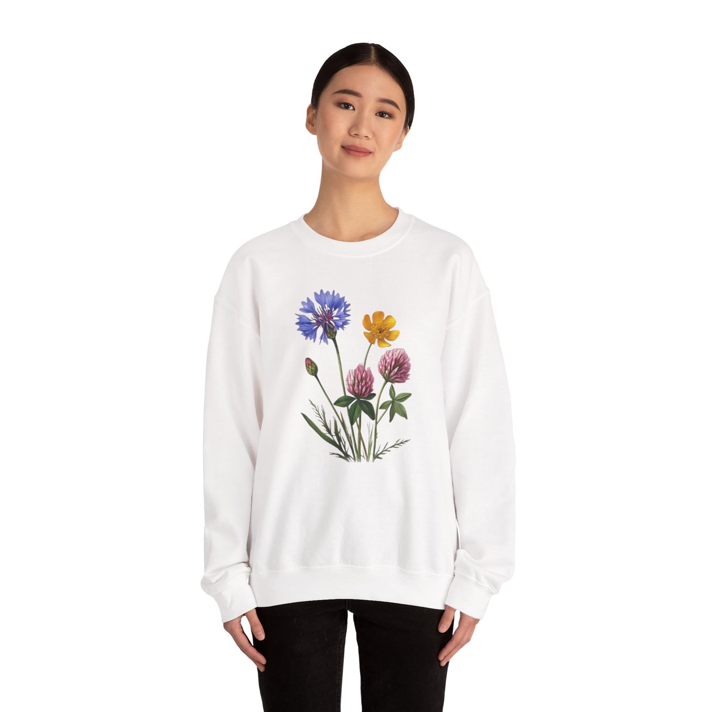 Floral Design Unisex Crewneck Sweatshirt, Cozy Gift for Her, Casual Wear, Spring Fashion, Nature Lovers, Birthday Gift