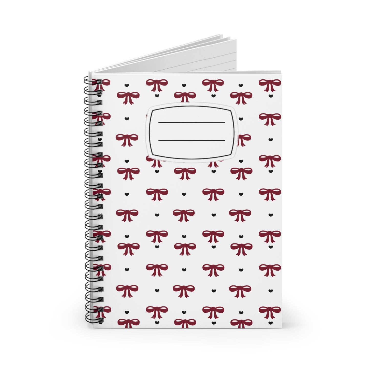 Cute Bow Spiral Notebook - Perfect for School, Journaling, Gifts, Planning, Organization