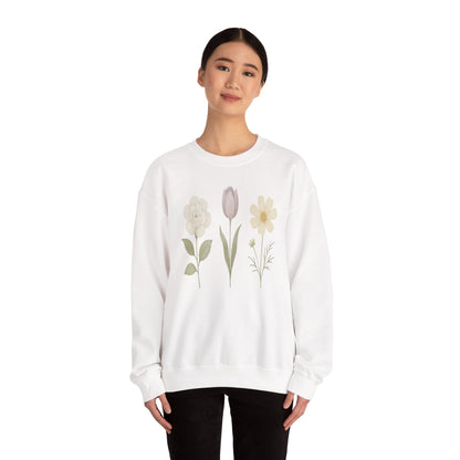 Floral Design Unisex Crewneck Sweatshirt - Cozy, Spring Vibes, Perfect Gift for Nature Lovers, Ideal for Casual Outings, Mother's Day, [...]