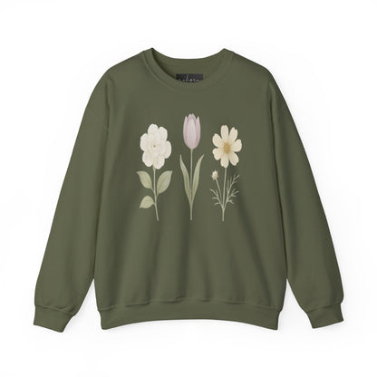 Floral Design Unisex Crewneck Sweatshirt - Cozy, Spring Vibes, Perfect Gift for Nature Lovers, Ideal for Casual Outings, Mother's Day, [...]