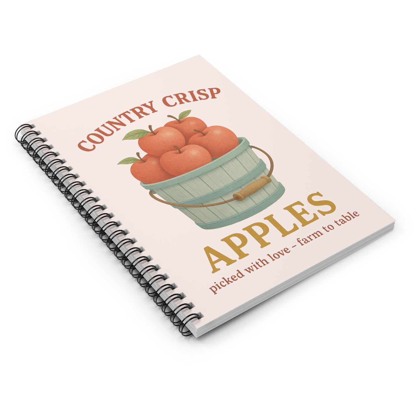 Country Crisp Apples Spiral Notebook - Cute Farmhouse Design, Journaling, Note-taking, Back to School, Gift for Teachers, Stationery, [...]