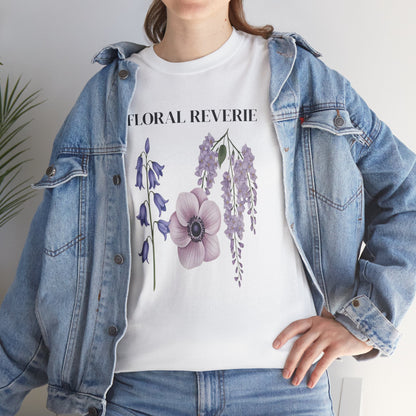 Floral Reverie Unisex Cotton Tee, Floral T-Shirt, Casual Wear, Nature Shirt, Gift for Her, Spring Style