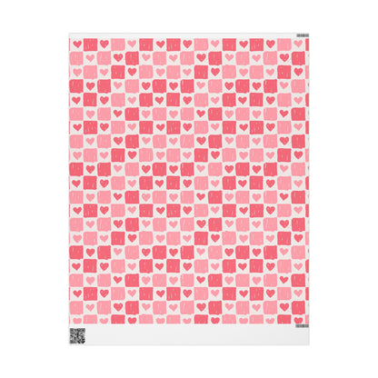 Heart Pattern Wrapping Paper - Valentine's Gift Wrap, Birthday Wrapping, Unique Gift Packaging, Celebration Decor, Eco-Friendly Paper