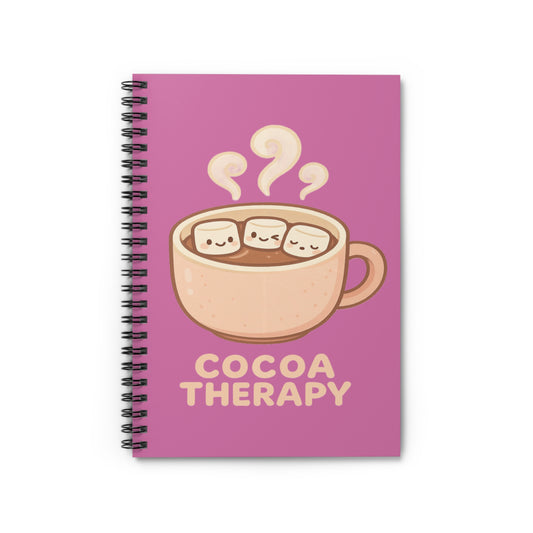 Cocoa Therapy Spiral Notebook - Perfect for Hot Cocoa Lovers, Cute Journal Gift, Cozy Writing, School Supplies, Relaxation Note-taking