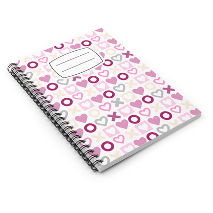 Cute Heart-Themed Spiral Notebook - Perfect for Journaling, Note-taking, Gifts, Valentine's Day, Student Supplies