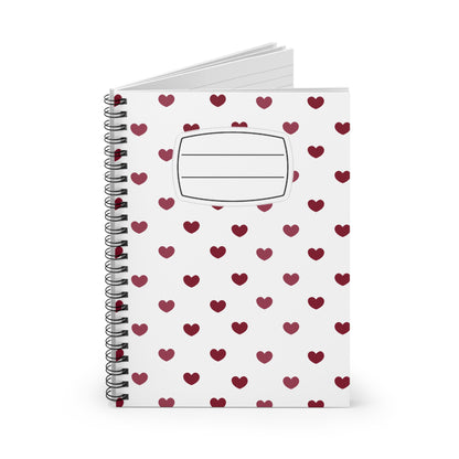 Heart Pattern Spiral Notebook - Perfect for Students, Journaling, Valentine's Day, Gifts, Stationery