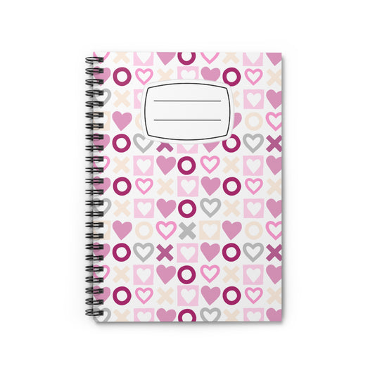 Cute Heart-Themed Spiral Notebook - Perfect for Journaling, Note-taking, Gifts, Valentine's Day, Student Supplies